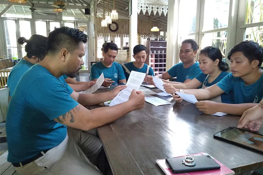 Training at Balique Restaurant