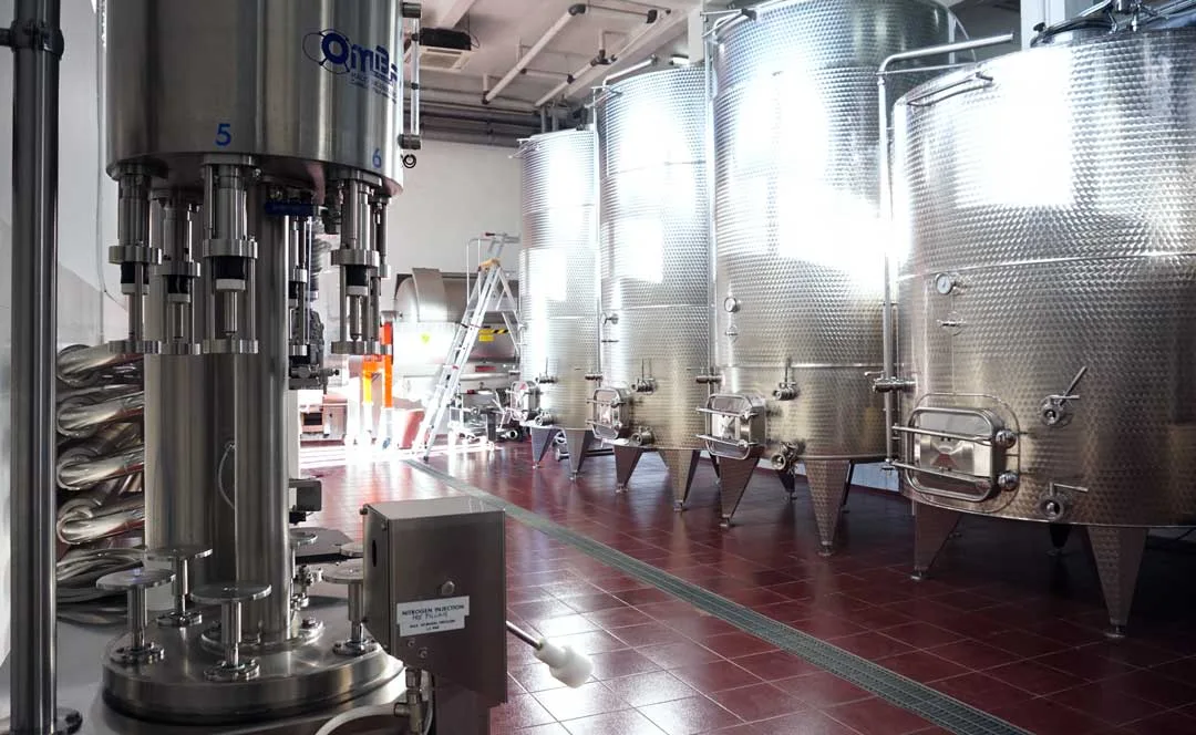 Inside the winery